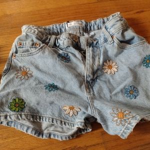 Zara flower power girls shorts